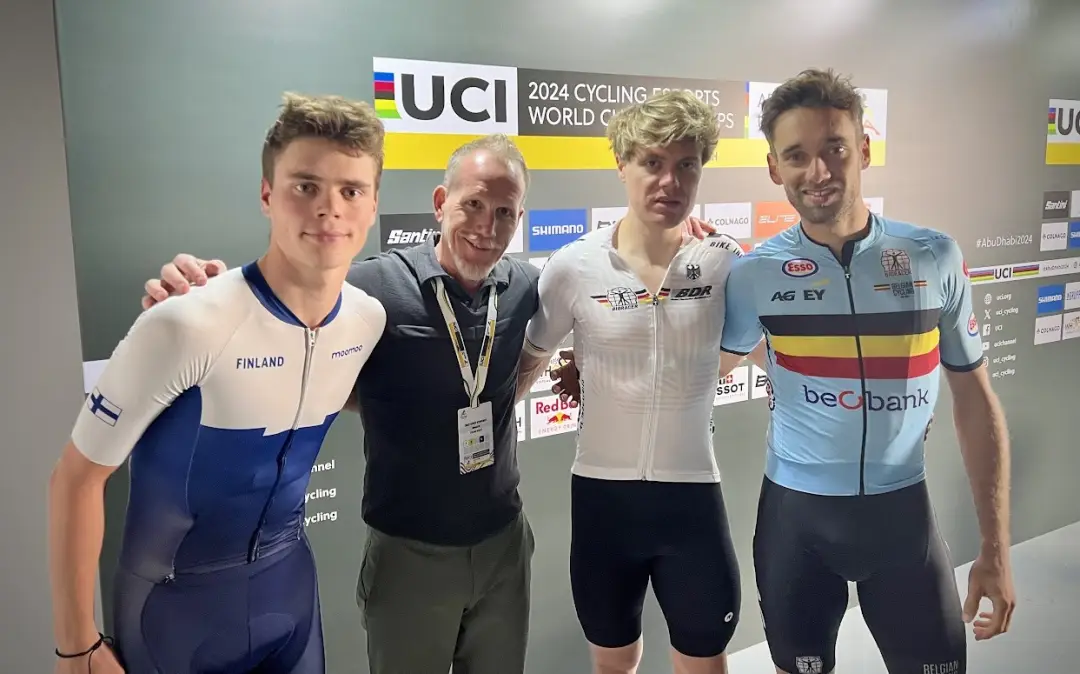 Chris at the 2024 UCI Cycling Esports World Championship